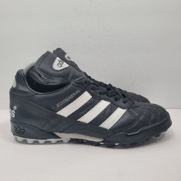 Adidas Beckenbauer Men's Black Soccer Shoes 71103 US Size 8.5 - Picture 1 of 8